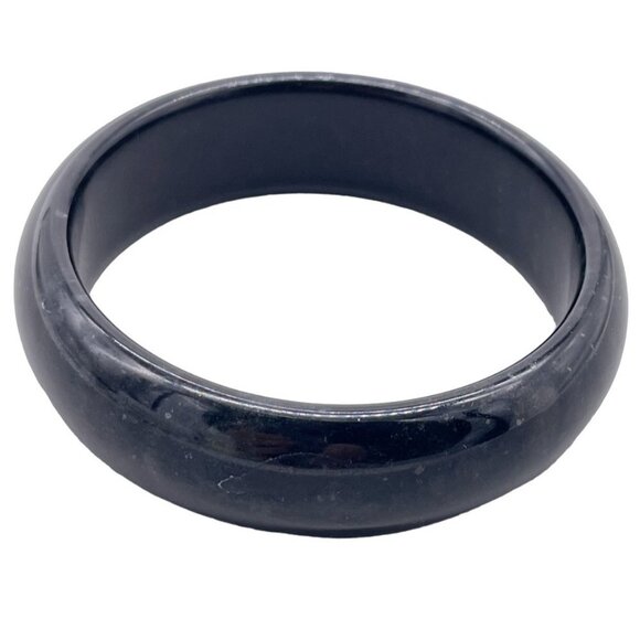 Natural Stone Cuff Bangle Bracelet Black - Picture 1 of 7
